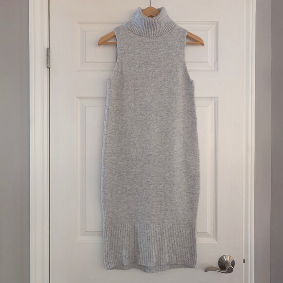 RW&CO turtleneck sweater dress sleeveless grey size XXS - Picture 1 of 16